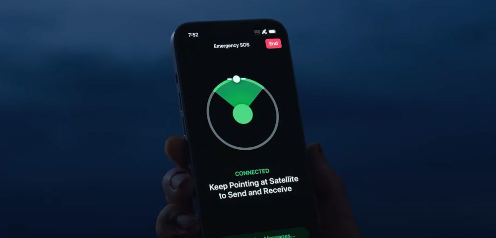 Emergency SOS via Satellite on iPhone 14