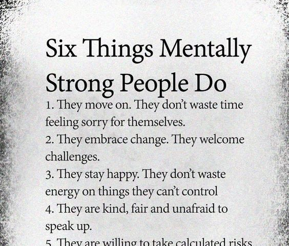 Picture: Six Things Mentally Strong People Do.