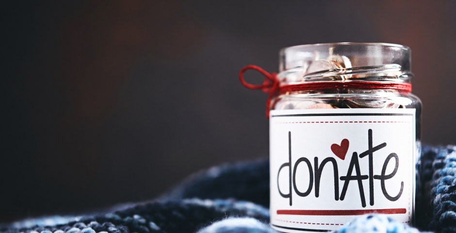 donation jar for fundraising