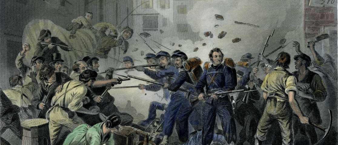 Massachusetts militia attacked by Baltimore mob