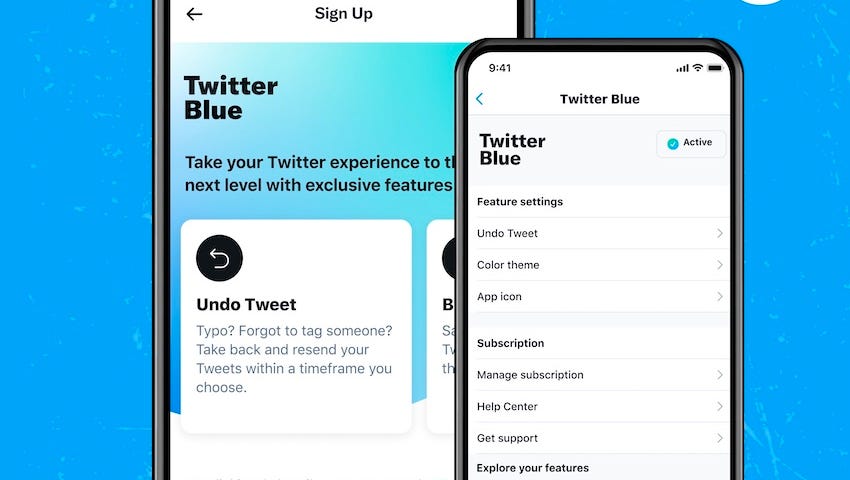 IMAGE: The blog illustration that Twitter posted on June 3, 2021 when introducing its premium service Twitter Blue