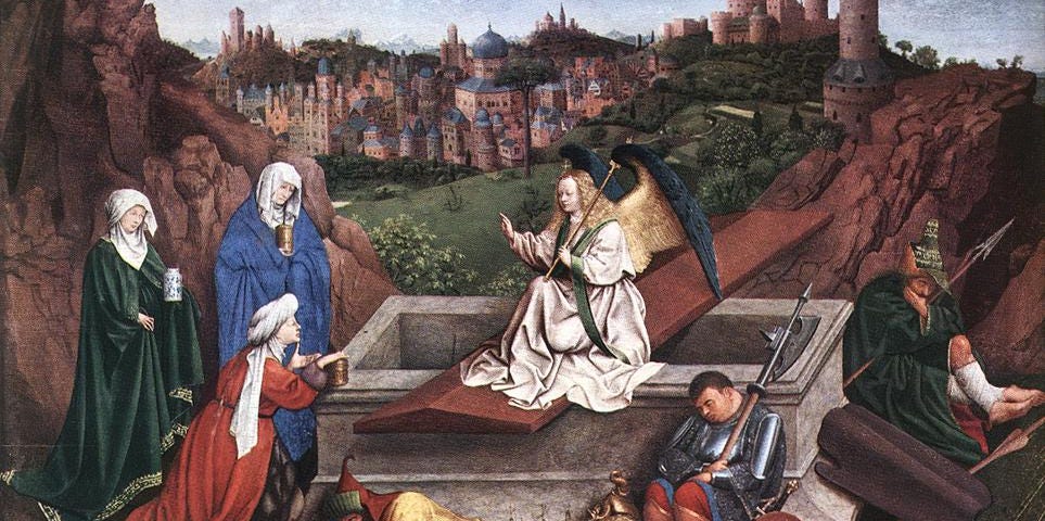 The Three Marys at the Tomb by Hubert van Eyck