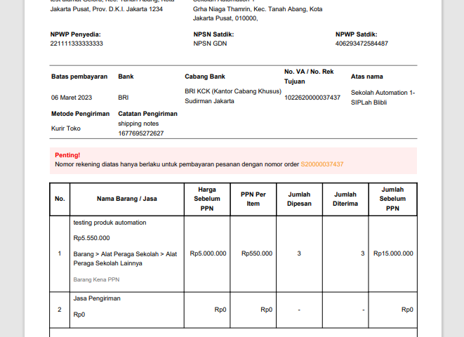 Invoice Document