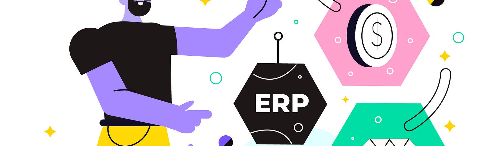 Company employee, ERP vendor employee, or company executive demonstrates the three different types of an ERP system.