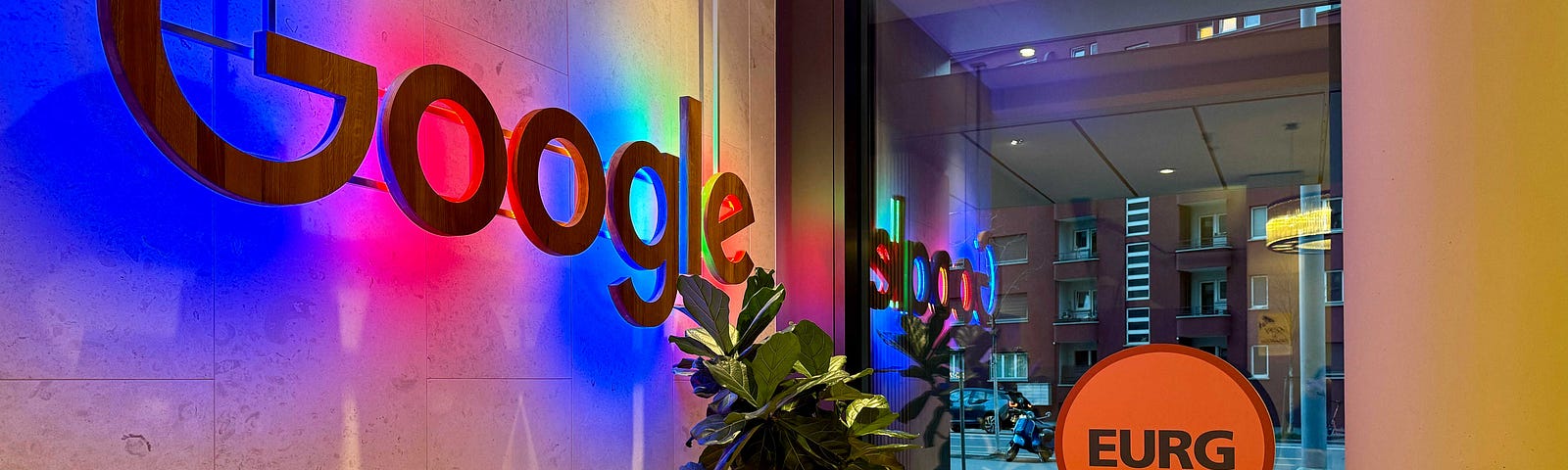 Google office with big Google logo