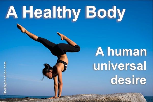 A healthy body — A legitimate human universal desire. How can we best achieve that goal?