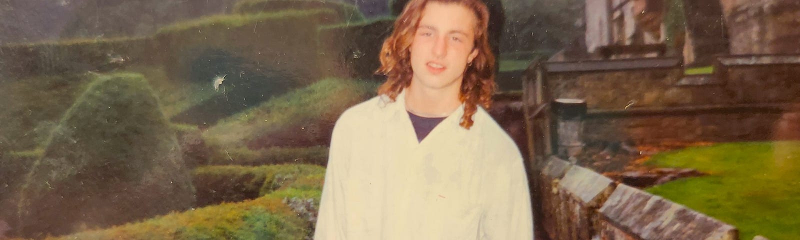 Teenage Gentry Bronson during the late 1980s with long hair