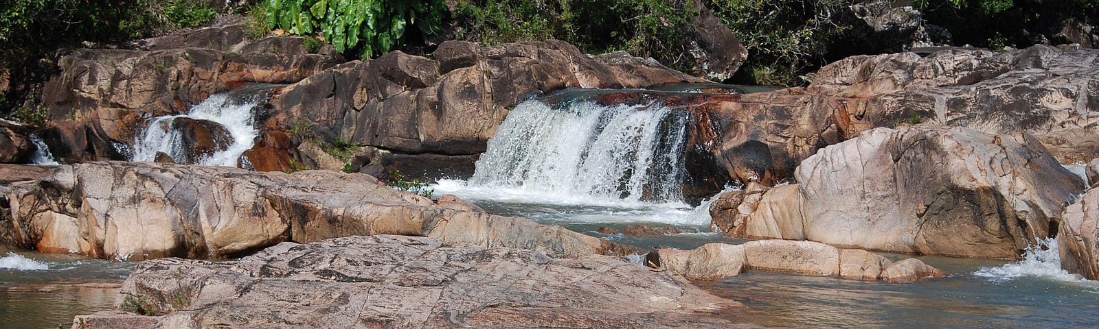 Photo of a waterfall and natural pools