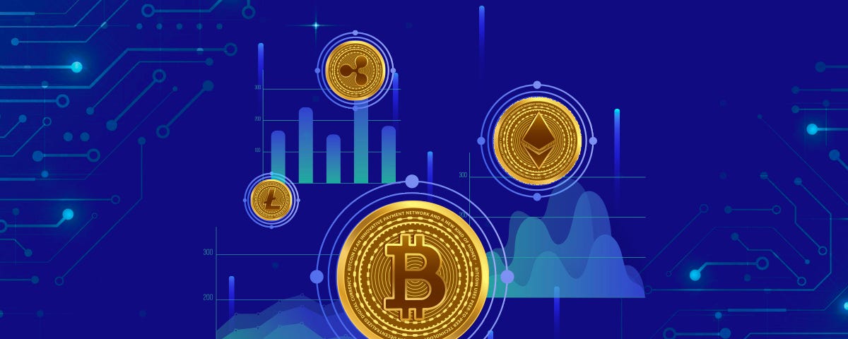 diagram of cryptocurrency exchange icons