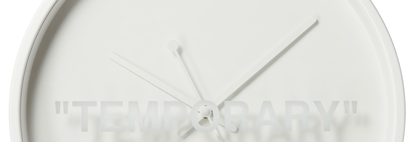 “TEMPORARY” clock Photo: Ikea