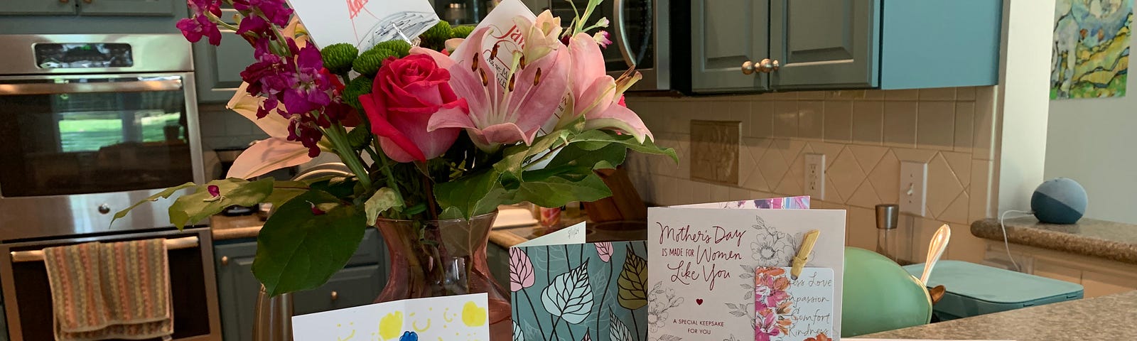 Mother’s Day art and flowers