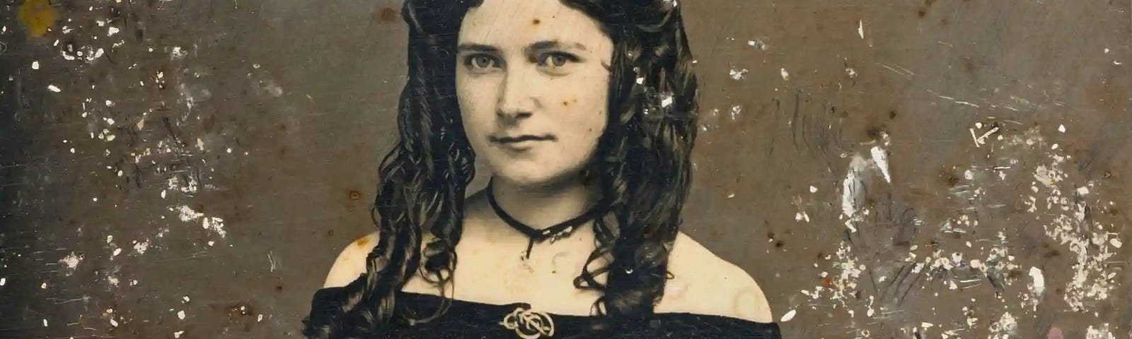 Photograph of a woman recovered from the 1857 wreck of the SS Central America known as the Mona Lisa of the Depths.