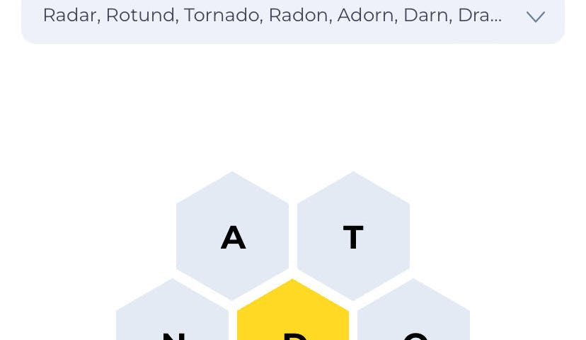 A screenshot of the word game Spell Bee from Spellbee.org