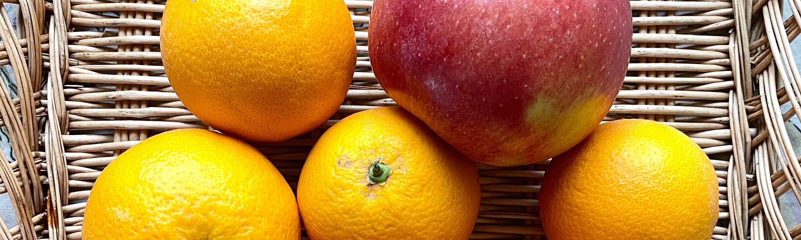 A basket of apples and oranges — mixing apples and oranges