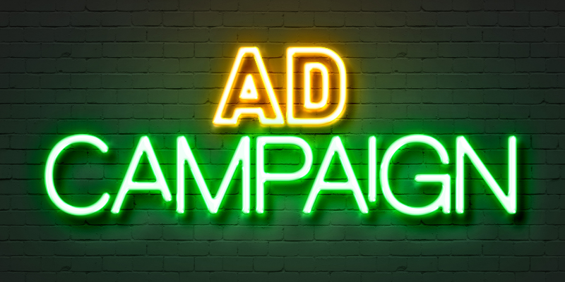 The Words Ad Campaign in NEON lights — How I Make $1,400 Per Month With Display Ads