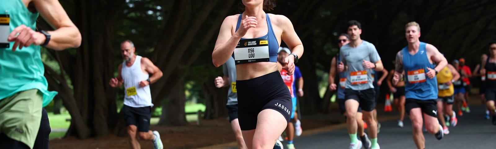 Story author during her marathon run.