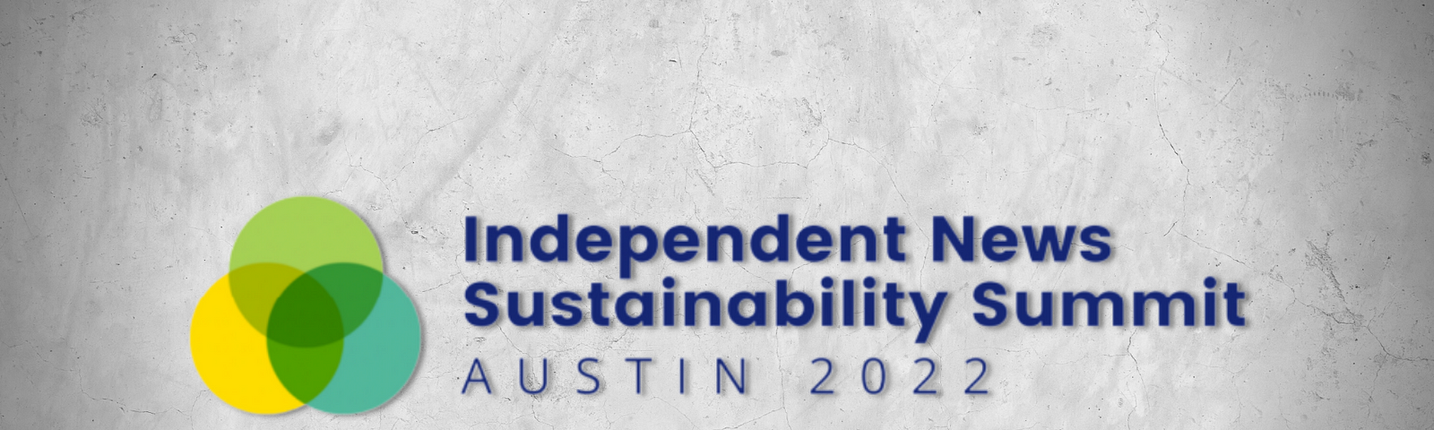 The logo for the Independent News Sustainability Summit against a white marble background.