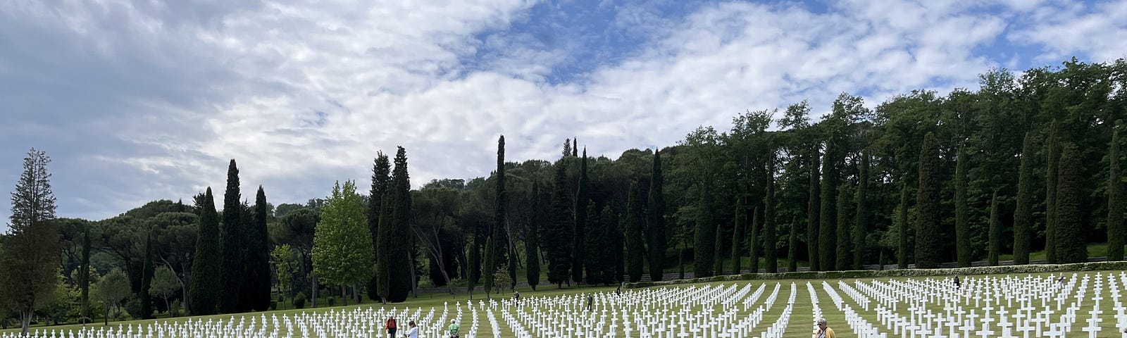 Picture of the American cemetery for fallensoldiers in WWII in Italy