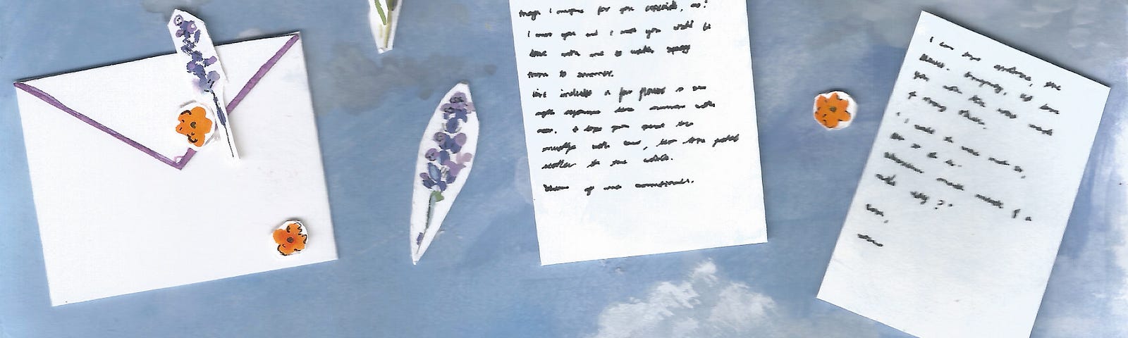 Illustration of handwritten letters by Chloé Mauvais.