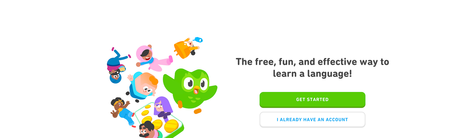 Screenshot of the Duolingo Application on Browser Provided by Author