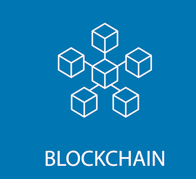 Blue blockchain logo