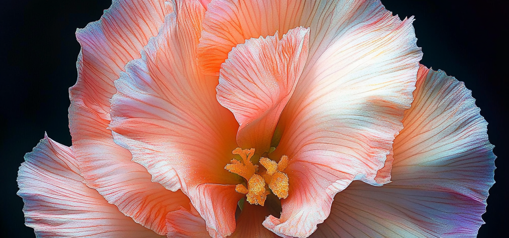 a beautiful open carnation flower with visible stamen and pollen