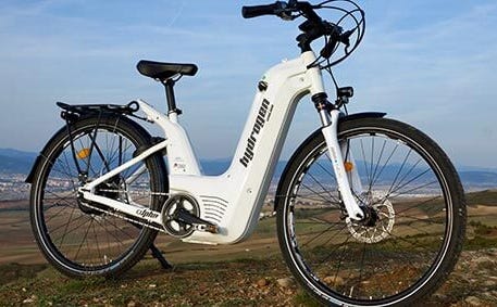 The Alpha Neo is the first commercially available hydrogen fuel cell powered bike.