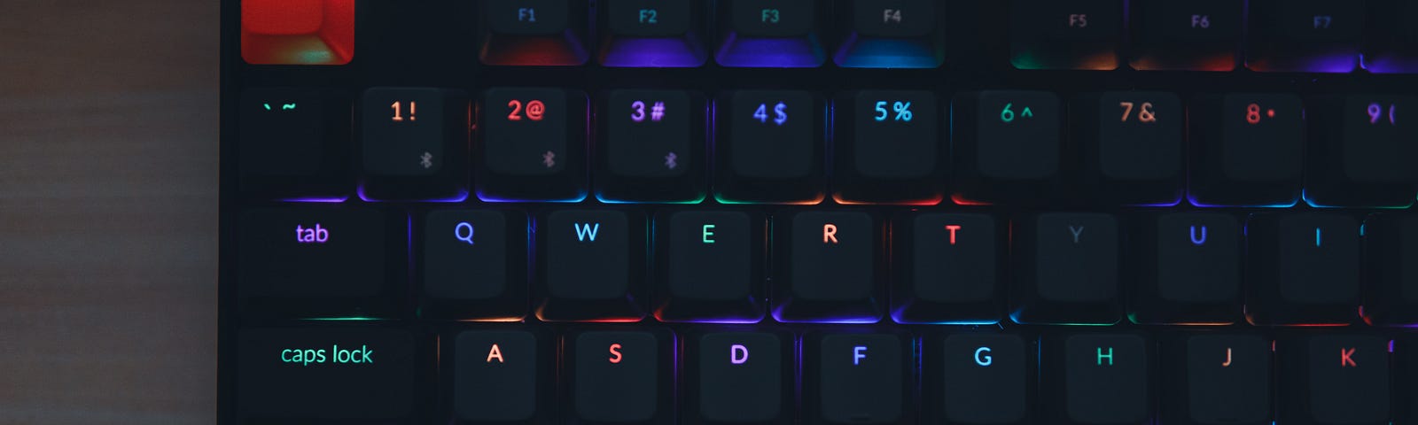 An image of the left side of a keyboard