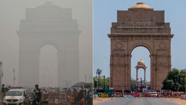 Delhi Before and After Lockdown