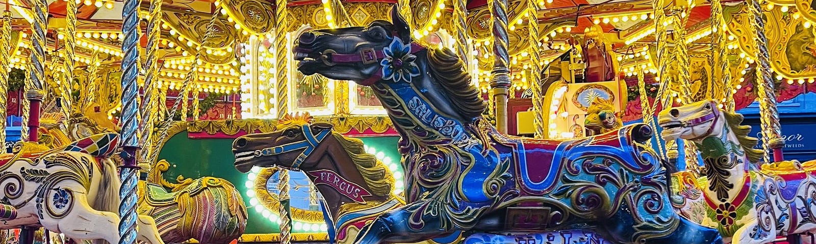 Carousel horses. Photo by Belcairn