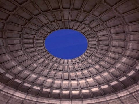 The ceiling of the Sphere venue in Las Vegas is shown.