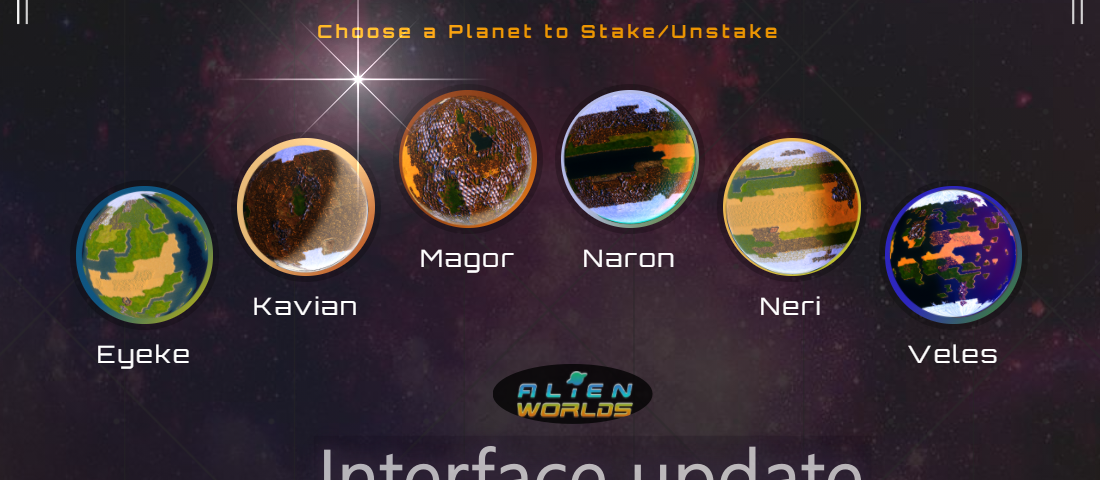 alien worlds interface update