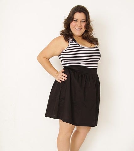 Beautiful plus-size model.