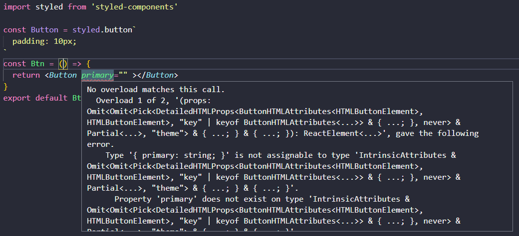 Example No overload matches this call.