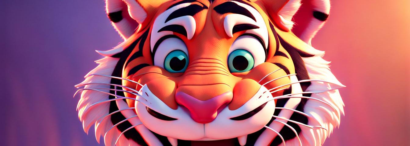 Smiley catoon tiger