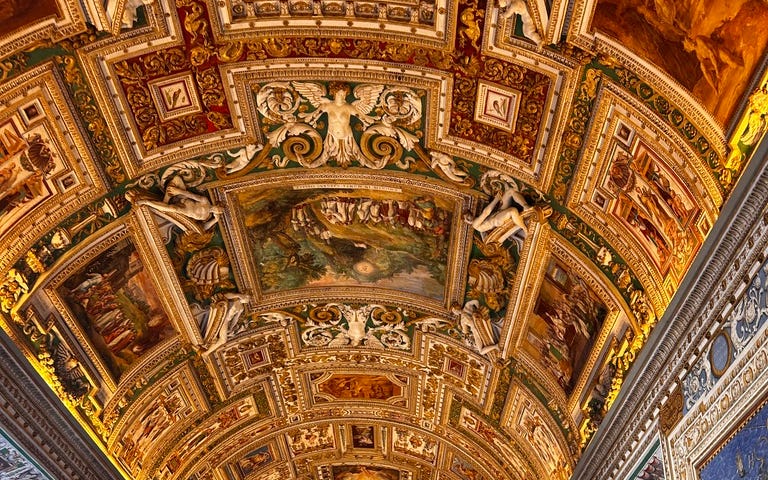 A roof inside the Vatican Museam