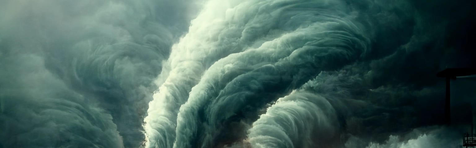 A storm filled painting. The Tempest by Zane Dickens (and Midjourney)