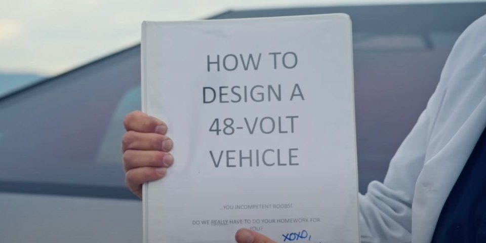 How to Design a 48-Volt Vehicle, by Tesla