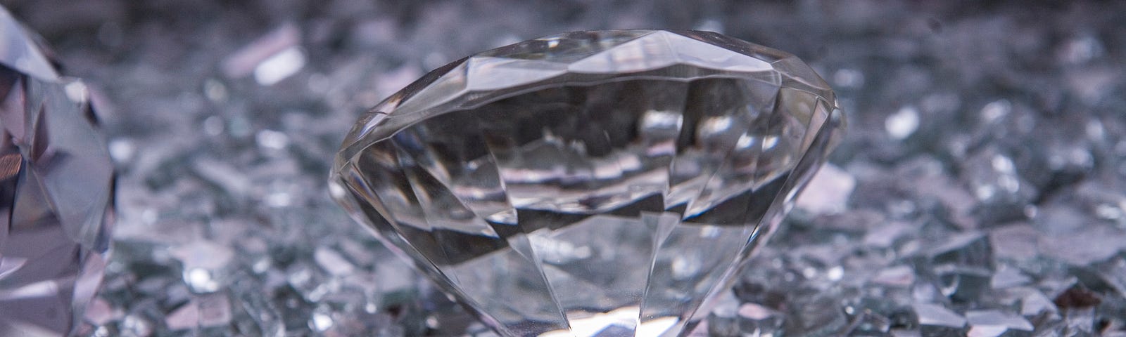 Diamond among shards of glass