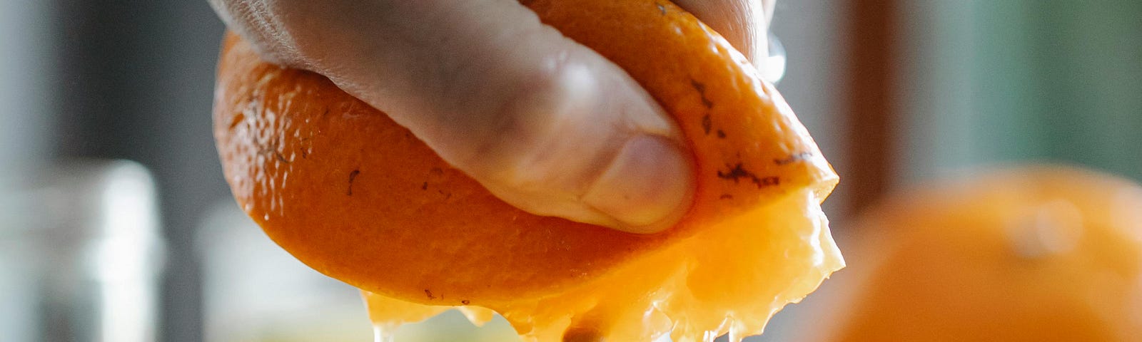 Squeeze an orange