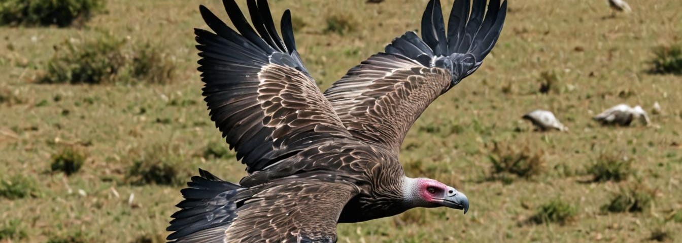 vulture, close up, circling