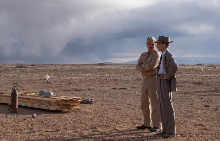 Matt Damon and Cillian Murphy in Oppenheimer (2023) from IMDB