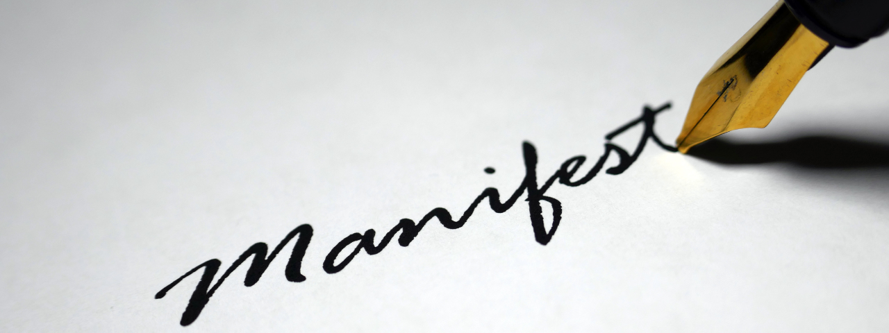 Pen writing manifest