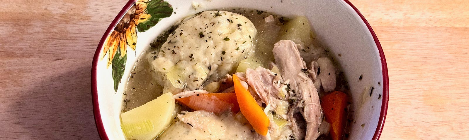 An image of chicken fricot, a sort of chicken stew.