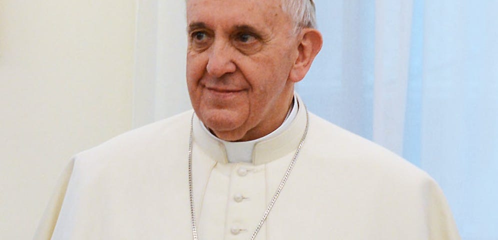 image of Pope Francis in March 2013