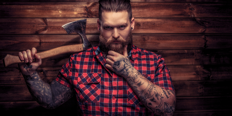 Bearded man with an ax — How To Be a Sigma Chad Daddy