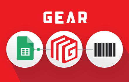 The GEAR app facilitates a two-way sync between spreadsheet and barcode entry, enabling seamless data flow.