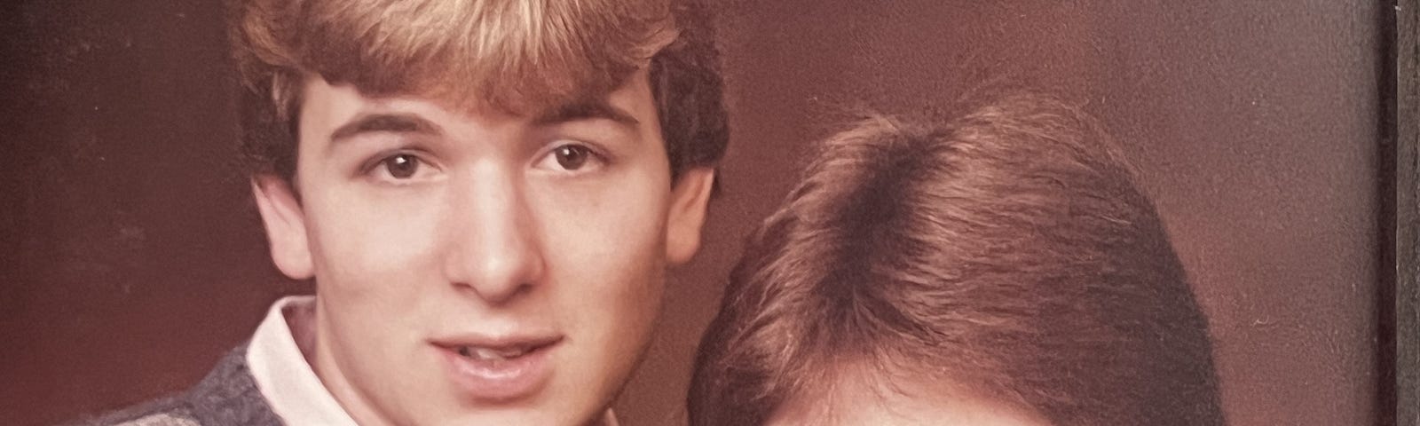I know this looks like the Stepbrother movie poster — but this was years earlier … and I promise we are real brothers!