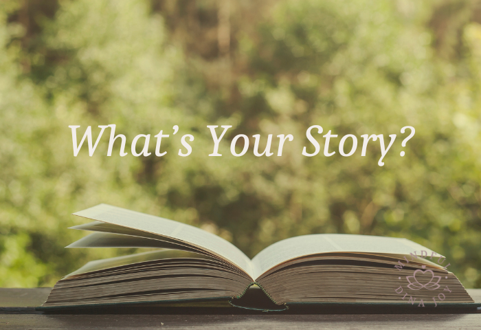 book open and asking, “What is your story?”