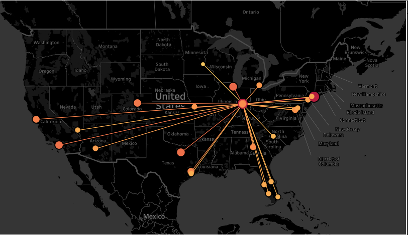 Tableau Origin Destination Map Destination Maps : Tableau. How To Create Destination Maps —… | By Expan |  Medium